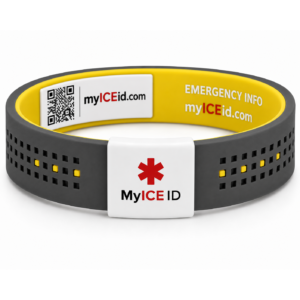 Black and Yellow Emergency Information Race Band