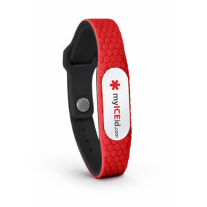 Medical Alert Bracelet UK red