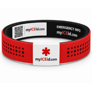 Red and Black Emergency Information Race Band