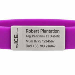 Silicon Bracelet with ID plate